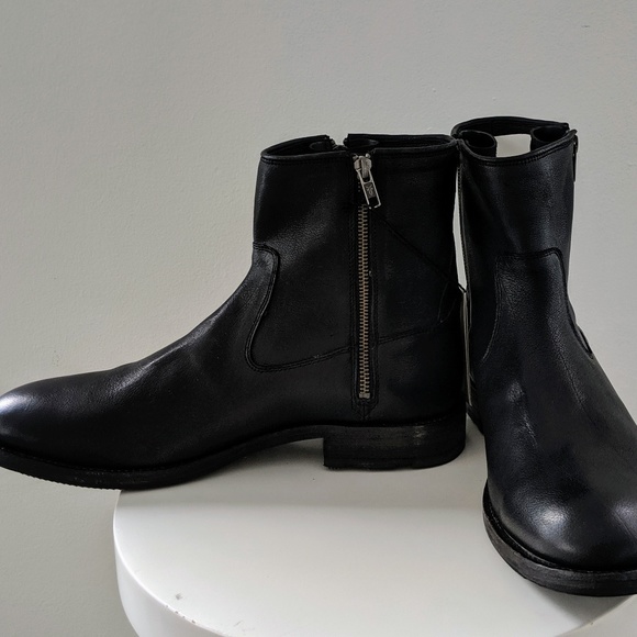 Brand New Black Frye Ethan Double Zip Boots main image 6